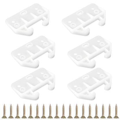 6PCS Plastic Drawer Guides White Drawer Rail Brackets White Drawers Track Guides Drawers Replacement Furniture Parts for Dresser Cabinet Closet