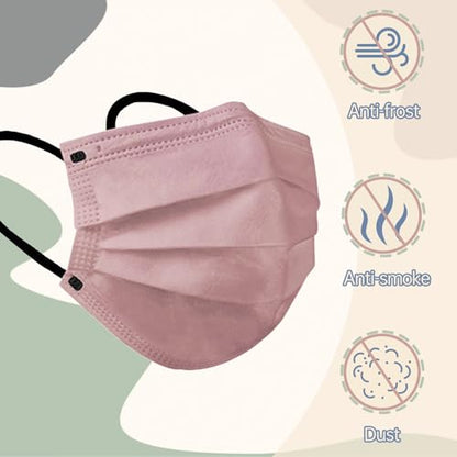 Jointown Disposable Face Mask - 3 Ply Protection Face Masks, 50 Pack Morandi - color: Morandi
