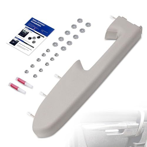 22818466 Front Left Driver Side Armrest Repair Kit Fit for Chevy Silverado 1500 2500HD 3500HD 2010-2014 For GMC Sierra 1500 2500 HD 3500 HD 2010-2014 Door Panel with Release Handle Below Armrest -Gray - color: Gray/Titanium, size: Driver Side