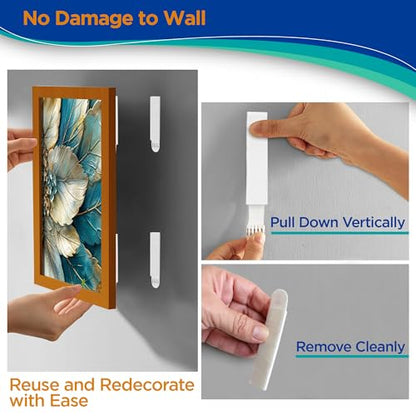 Picture Hanging Strips Heavy Duty - 64x Strips(32 Pairs), Wall Hanging Adhesive Strips for Damage-Free Picture Hangers Without Nails and Frame Mounting - style: X-Large 32 Pairs