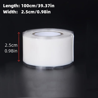 1 Roll Self-Fusing Silicone Tape - Instant Leak Repair, Heavy-Duty Waterproof Sealant for PVC/Glass/Metal/Stone, High-Temp Resistant (Tool/Glue-Free)