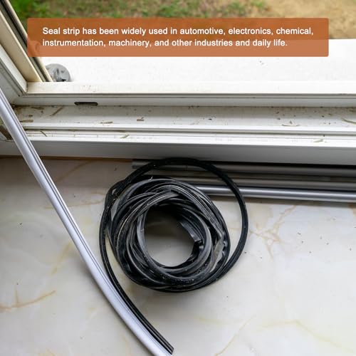 DTGN 2.5mm x 10meters(DXL) Foam Rubber Weather Seal Strip - 1Pack - Good for DIY Furniture - Round EPDM Foam Rubber Weather Stripping - Black