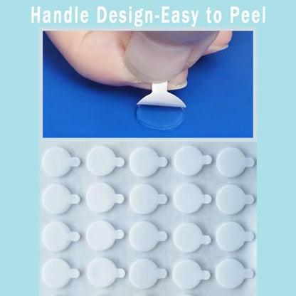 Strong Adhesive Dots Double Sided, Clear Museum Putty, Sticky Tack Glue Removable Mounting Putty for Wall Hanging, Crafts, Balloons, Poster, Museum, Decorations - size: 0.4"-84pcs
