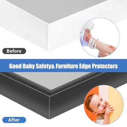 Rubber Edge Trim, Self-Adhesive U Shaped Edge Protector for Plywood, Cabinet, 1-7/8" Wood Edge Banding, Flexible Furniture Repair, EPDM Material, Fit 1-7/8"(48mm), Length 10Ft, Black - size: Fit 1-7/8"- L10'