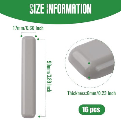 Furniture Sliders,17x99mm Rectangular Table and Chair Leg Sliding Pad for Easy Moving on Carpet Hardwood (16pcs) - size: 17x99mm,Rectangle