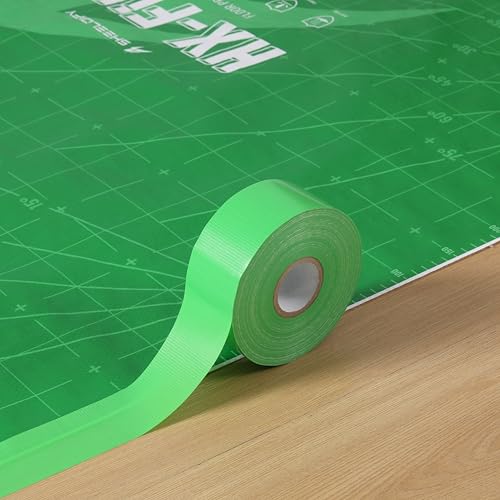 1.97" x 164‘ Seam Tape - Duct Tape Edge Tape Heavy Duty Multi-Purpose, Hand-Tearable, No Residue, Green, 1 Roll - color: Green, size: 1.97" x 164' 1Roll