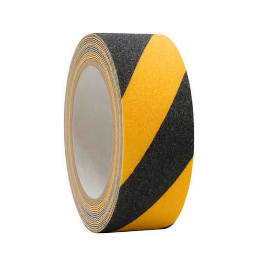 WOD Heavy Duty Anti Slip Tape Black and Yellow - 1 inch x 60 ft. Non Skid Treads Weather Proof Indoor/Outdoor Traction Tape for No Slip Stairs ASTC32 - color: Black and Yellow, size: 1 Inch (25mm)