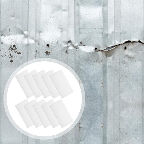 10 Pcs Bathtub Hole Patch Siding Wall Repair Kit Waterproof Patch Holes Blemishes Tools Self Adhesive White Tape for Cracked Pool Liner Roof Skylight and Vinyl Skirting(White) - color: White