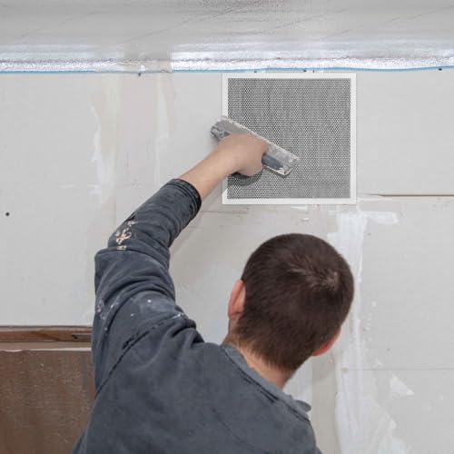 Blulu 13 Pcs 12 x 12 Inch Drywall Repair Kit Self Adhesive Mesh Drywall Patches with Scraper for Holes, Repair Kit for Large Holes Wall Ceiling Tools