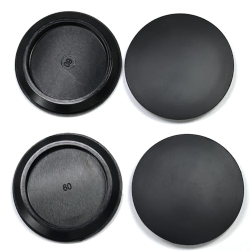 4 Pcs 60 mm Silicone Rubber Plugs Snap in Locking Hole Plugs for 60 mm (2-3/8") Round Holes, Flush Type Rubber Stoppers, Flexible Tube Pipe End Caps Covers, Waterproof Sealing Plugs, Black - color: Black, size: DH:2-3/8"(60mm)