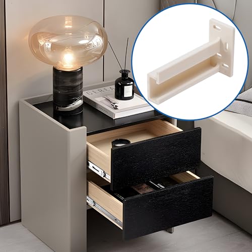 2 Pairs Drawer Track Back Plate,ABS Drawer Rail Bracket Compatible with R7265,Drawer Slide Mounting Brackets for Track Socket Repair Replacement - color: 4 Pcs