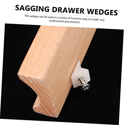 100Pcs Bottom Wedges for Furniture Reinforcement Angle Corner Braces Durable Dresser Drawer Repair Kit Easy Installation for Cabinet Shelves