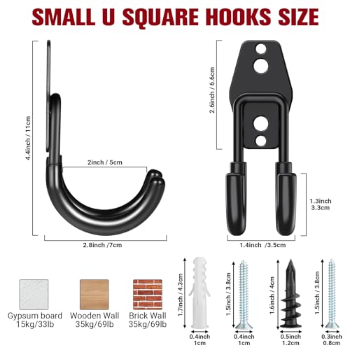 Garage Storage Utility Hooks 12 Pack, Small J Shaped Steel Heavy Duty Hanger, Anti-Slip Coating Wall Mounted Storage System, Power and Garden Tool Organizer, Ladders, Ropes, Hose, Bulk Items - style: 12 Pack J Hook