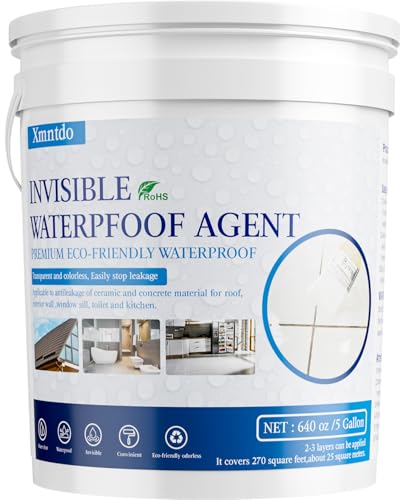 Transparent Waterproof Coating, 5 Gallon Clear Waterproof Anti Leakage Sealant, Inivisible Agent Water Proof Sealant Protection for Indoor and Outdoor Sealing, Gutter, Wall, Roof Repair Leaks - style: 640 OZ