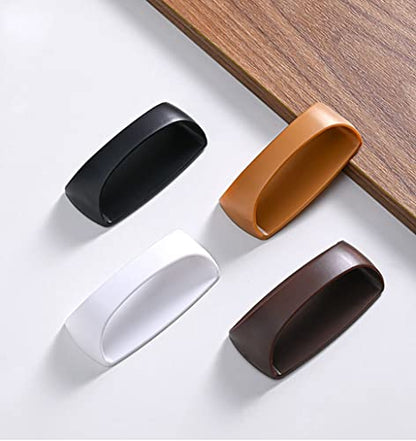 6 Pack Self-Stick Instant Cabinet Handle Pulls Drawer Pull Helper with Adhesive Sliding Door Handle Stick On Handle for Glass Windows Wardrobes Peel and Stick Knob Drill Free 6pcs/Set (coffee) - color: Coffee