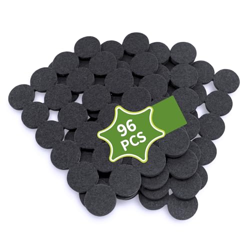Felt Furniture Pads for Hardwood Floors 96 PCS, Furniture Pads, Floor Protectors for Hardwood Floors, Felt Pads for Furniture, Round, Black, Value Pack - size: 96PCS 1 inch Round Black