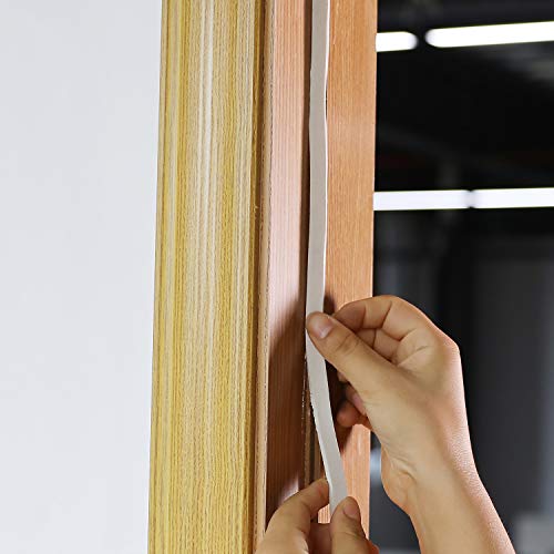 Hestya 1/8 in x 3/8 in x 32.8 ft Foam Draught Excluder Weather Strip Tape Weatherstrip Weather Seals for Door, Soundproofing Door Seal, Weatherstrip, Air Conditioning Seal Strip(5 mm,White) - size: 5 mm