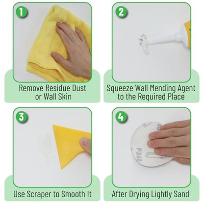 Bates- Drywall Repair Kit, Wall Spackle Repair Paste(120g), Drywall Patch Kit, Spackle for Drywall Hole Filler, Wall Putty Hole Repair, Spackle Wall Repair Kit, Hole Filler Putty for Walls