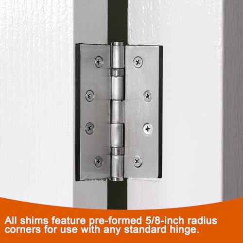 10 Pack Door Shims for Door Hinge Repair Kit, 0.050 Inch Thickness, 3.5 Inch Hinge Shims