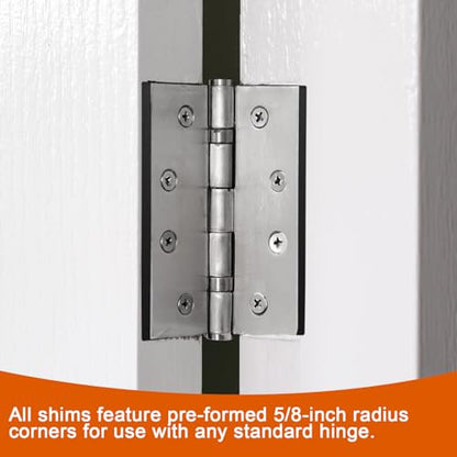 10 Pack Door Shims for Door Hinge Repair Kit, 0.050 Inch Thickness, 3.5 Inch Hinge Shims