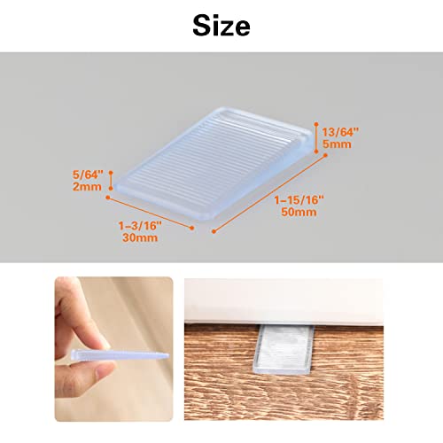 8 Pcs Plastic Clear Table Shims, Level Wedge for Home Furniture, Have Extreme Weight Capacity, Weather Resistant, Levelers for Wobbly Uneven Floors Fixing Toilet Leveling (Transparent) - color: Clear - 8 Pcs