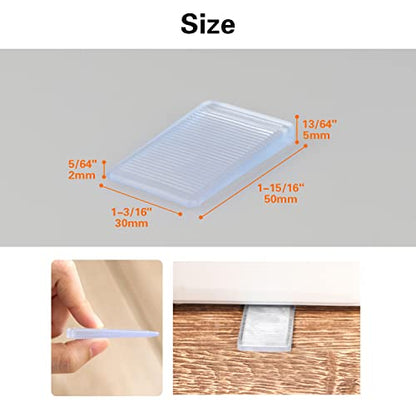 8 Pcs Plastic Clear Table Shims, Level Wedge for Home Furniture, Have Extreme Weight Capacity, Weather Resistant, Levelers for Wobbly Uneven Floors Fixing Toilet Leveling (Transparent) - color: Clear - 8 Pcs