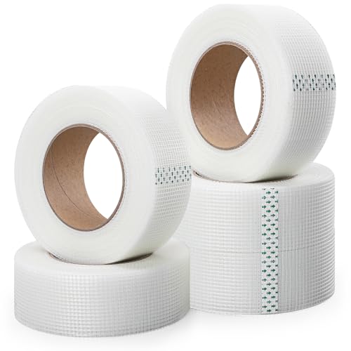 Fiberglass Mesh Drywall Joint Tape 2" x 150 Ft Self-Adhesive Crack-Resistant 5-Pack by ClearStyle