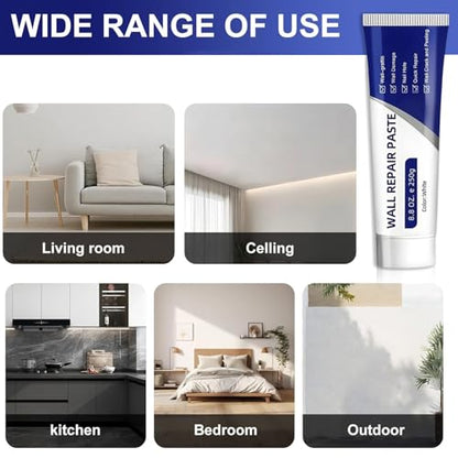 Efficient Drywall Repair Kit with Scraper, 2026 Upgrade Quick Drying Wall Mending Agent for Holes & Cracks, Multi-Functional Drywall Patch Paste Repair Kit for DIY Home Fix