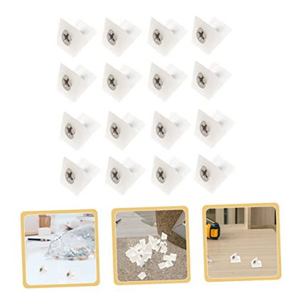 Generic 200pcs Sagging Drawer Wedges with Screws Durable Corner Braces for Furniture Repair Easy to Install Mending Wedges for Drawer Bottom Support and Stabilization