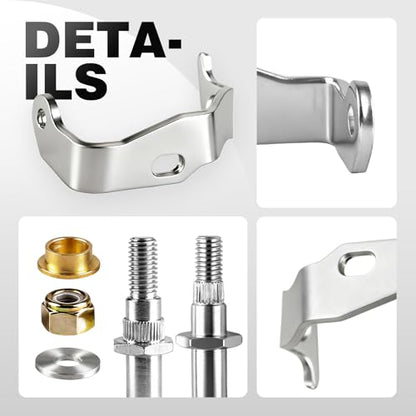 38456 Door Hinge Pin and Bushing Kit Compatible with Chevy Silverado GMC Sierra Yukon Cadillac, Front Left Driver Side, # 6038456 89025539