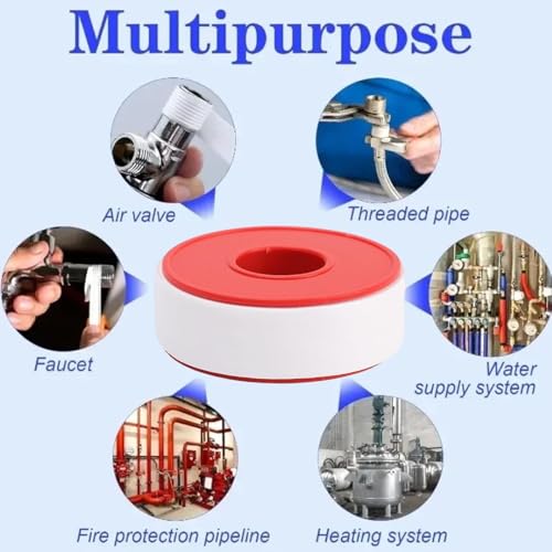 Plumbing Tapes PTFE Industrial Sealant Tape for Shower Head Water Pipe Thread Duct Sealing Plumbing Fitting Repair Tool (3Roll) - color: 3Roll