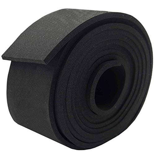 Neoprene Foam Strip Roll by Dualplex, 3" Wide x 10' Long x 1/8" Thick, Weather Seal High Density Stripping – Weather Strip Roll Insulation Foam Strips - 10 Feet Long - size: 3" Wide x 10' Long x 1/8" Thick