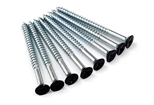Hinge Outlet Wood Screws, Heavy-Duty Screws for Doors, Cabinets, Furniture & DIY Projects (Black, 9 X 2 1/4, 24 Pack) - color: Black