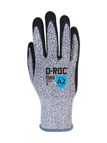 MAGID D-ROC ANSI A2 Sandy Nitrile Coated 13-Gauge Hyperon Work Gloves, 1 Pair, Size 10/XL, GPD700 - size: 7/S, style: 12 Pair