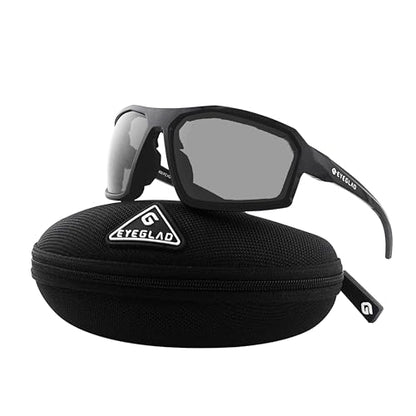 REV Z87+ Powersports Motorcycle Riding Goggles HD High Contrast UV400 Sports Wrap Sunglasses Safety Glasses - color: Phantom Grey