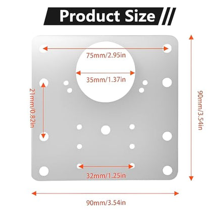 Cabinet Hinge Repair Plate Kit 6PCS Stainless Steel Repair Plate Door Hinge Repair Kit Cabinet Repair Kit with Screws for Kitchen Cabinet Cupboard Door Furniture Fix