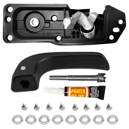 Interior Door Handle Kit Front Left Drivers Side for 2007-2014 Chevy Silverado 1500 2500 3500 Tahoe Suburban Avalanche GMC Sierra Yukon Yukon XL Escalade,Replace OE# 20833606 80374 20871488 - color: Front Left Drive Side