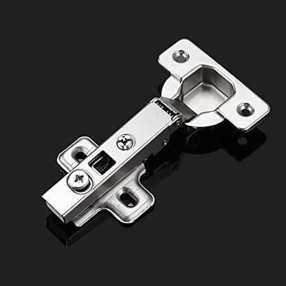 Probrico Clip On Full Overlay Frameless Furniture Cabinet Door Concealed Hinges, 1 Pair(2 Pieces)