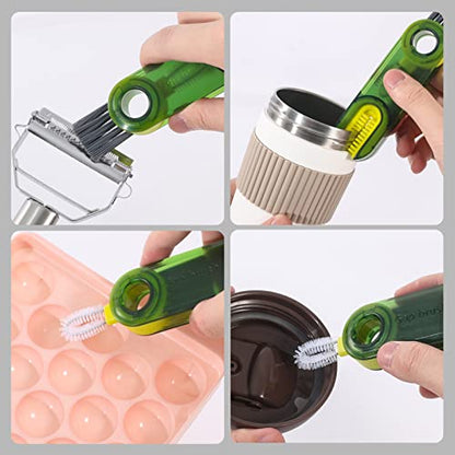 3 in 1 Cup Lid Gap Cleaning Brush Set, Multifunctional Insulation Bottle Cleaning Tools, Mutipurpose Tiny Silicone Cup Holder Cleaner, Home Kitchen Cleaning Tools - style: 6Pcs Mix