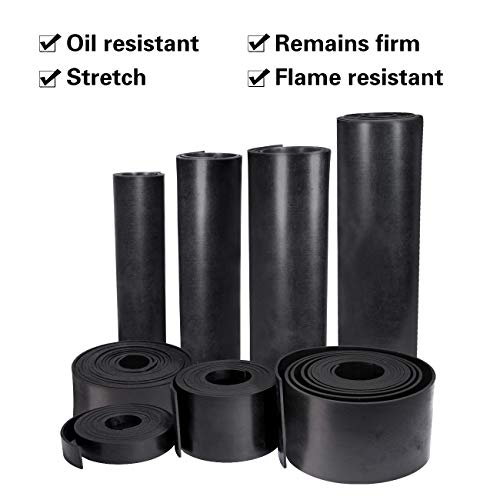 TORRAMI Neoprene Rubber Sheet Roll 1/16 (.062) Inch Thick x 12 Inch Wide x 48 Inch Long for DIY Gaskets, Pads, Seals, Crafts, Flooring,Cushioning of Anti-Vibration, Anti-Slip - size: 12" Wide X 48" Long, style: 1/16 (.062)" Thick