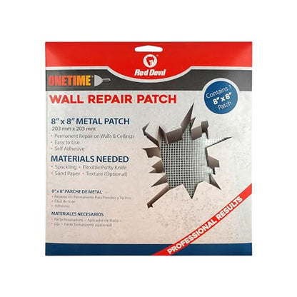 Red Devil 1219 8" x 8" ONETIME Wall Repair Patch, 5 Pack - size: 8 Inch, style: 5 Pack