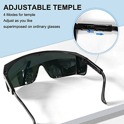 IPL 190nm-2000nm Laser Safety Glasses, Red Light Therapy Goggles For Laser Cosmetology Operator Eye Protection And Laser Hair Removal Treatment - color: Matt Black
