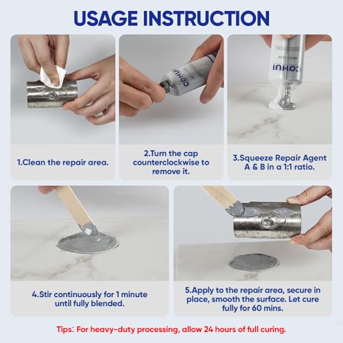 Metal Glue - Heavy Duty Welding Metal Repair Glue - High Strength Waterproof Liquid Welding Epoxy Adhesive - Strong Foundry Glue for Castings Metal Steel Iron Aluminum Plastic Ceramic Wood Glass