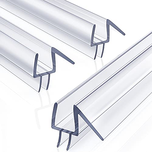 Yecaye 3 Pack 3/8" x 39" Shower Door Bottom Seal,Shower Door Sweep,Frameless Glass Seal Strip,Stop Leaks and Create a Water Barrier, Water Guard 10MM - style: Bottom-3/8"x39"