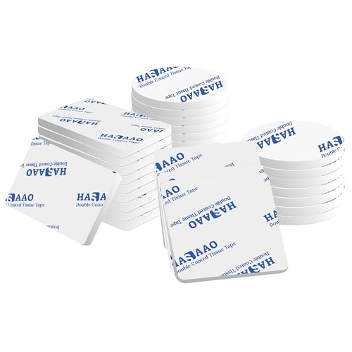 HASAAO Double Sided Mounting Tape 60 Pcs White Versatile Double Sided Adhesive Foam Tape Solution for Walls, Crafts, and More - color: White, size: 60 Pcs (20 Squares, 20 Round, 20 Rectangle)