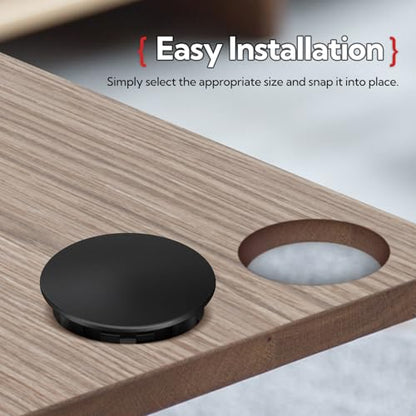 50PCS 1" Plastic Plugs Hole, Cabinet Hole Decorative Covers, Black Plastic Plugs for Round Furniture Holes