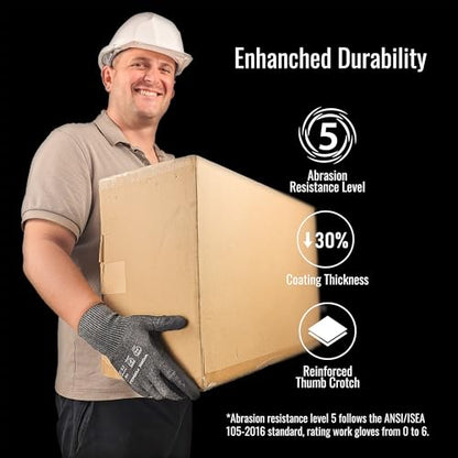 2/5 Pack Snug Fit Cut Resistant Gloves, ANSI A4, XS-3XL, Men/Women, Metal/Glass/Wood/Box Cutting, Fishing, HVAC - size: Medium (Pack of 2)