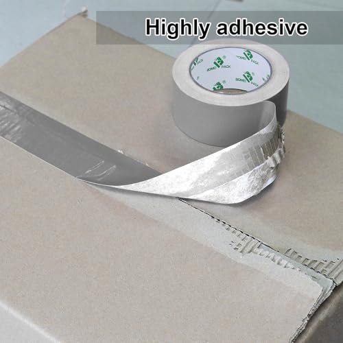 BOMEI PACK 5 Rolls Silver Duct Tape Heavy Duty Waterproof, Strong Adhesive Gray Duct Tape Bulk for Indoor Outdoor Repairs, Tear by Hand - 35 Yards x 2 Inches - color: silver