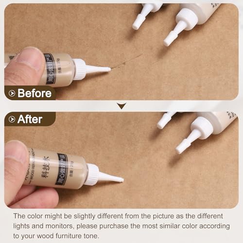 HARFINGTON 12 Colors Wood Filler Scratch Repair Kit Touch Up Filler Wood Paint for Repairing Scratches Cracks Holes on Wooden Floors Cabinet, Table, Gray Series - color: Gray Series