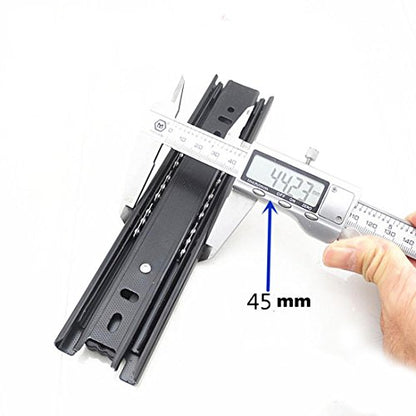 Furniture 6-inch Length Full Extension Drawer Slides Telescopic Ball Bearing Slide Rail 2pcs